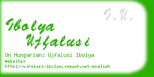ibolya ujfalusi business card
